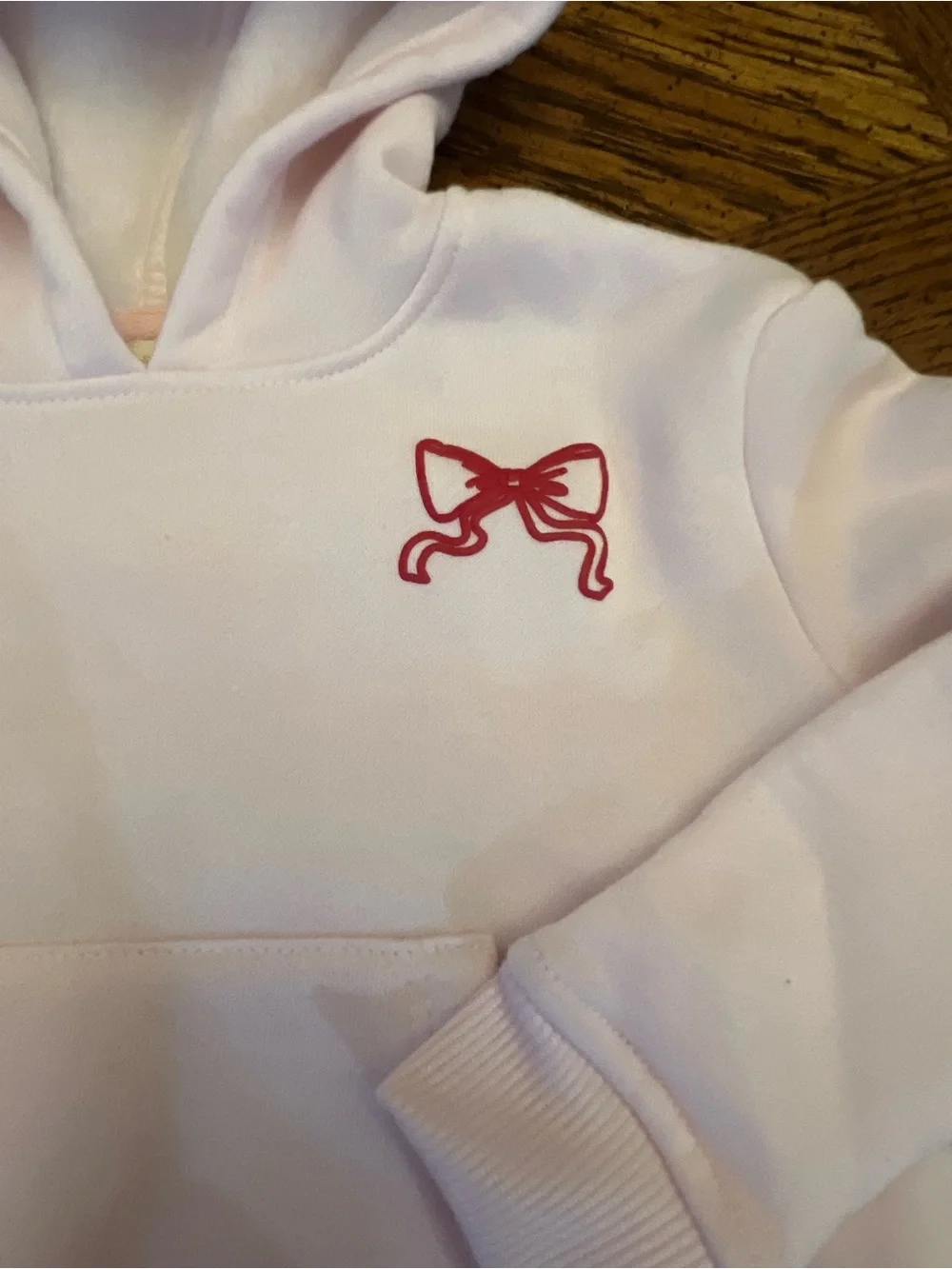 Pink Girls' Hoodie & Jogger Matching Set with Red Cherry Accent